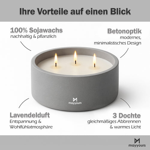 mayyours Kerze - Lavendel